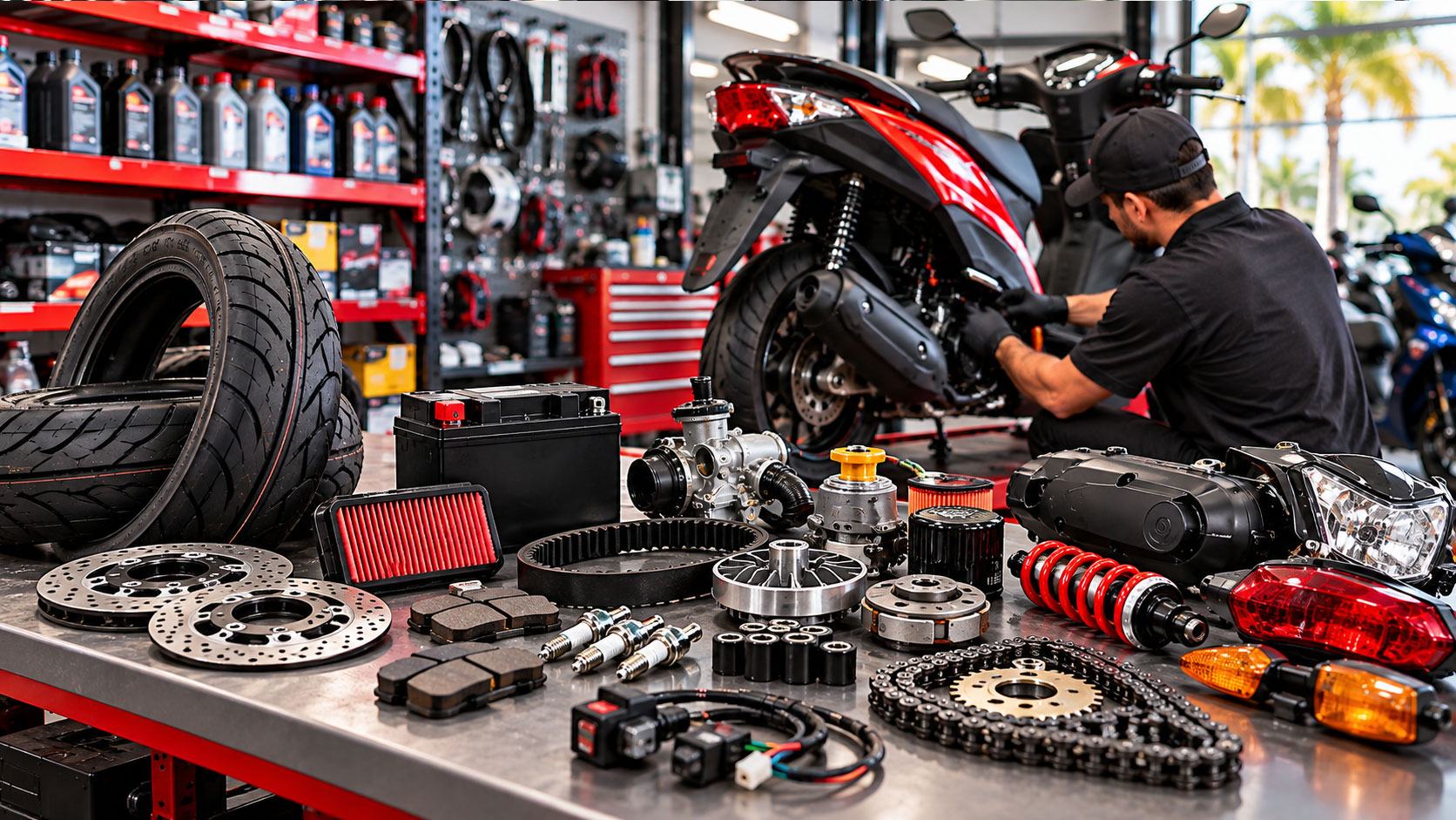 Scooter parts and service repair at Moto City Florida