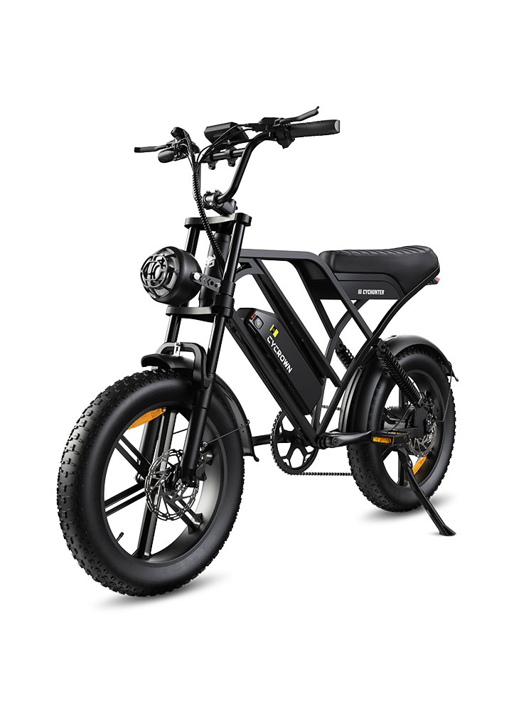 CycHunter 2.0 Moped-Style eBike – 1500W Peak Power & Dual-Battery Long Range